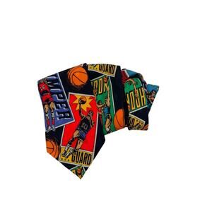 Addiction Vintage 1991 Multicolor Basketball 100% Silk Tie